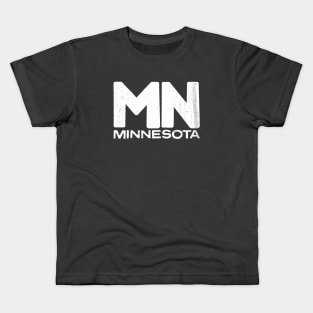 MN Minnesota State Vintage Typography Kids T-Shirt